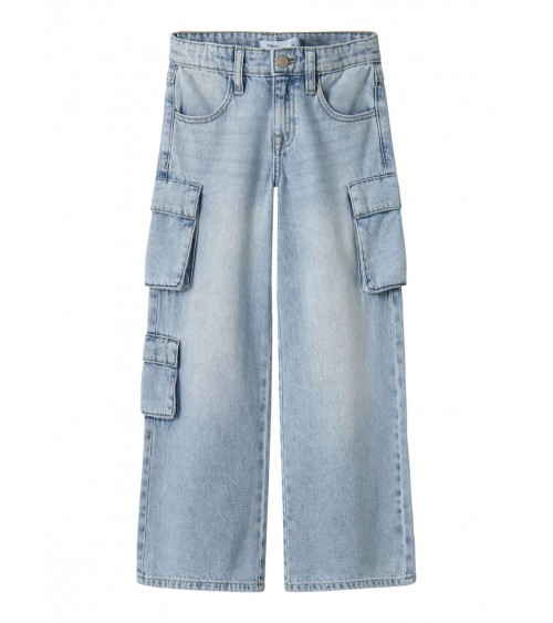 name it kids wide leg cargo jeans